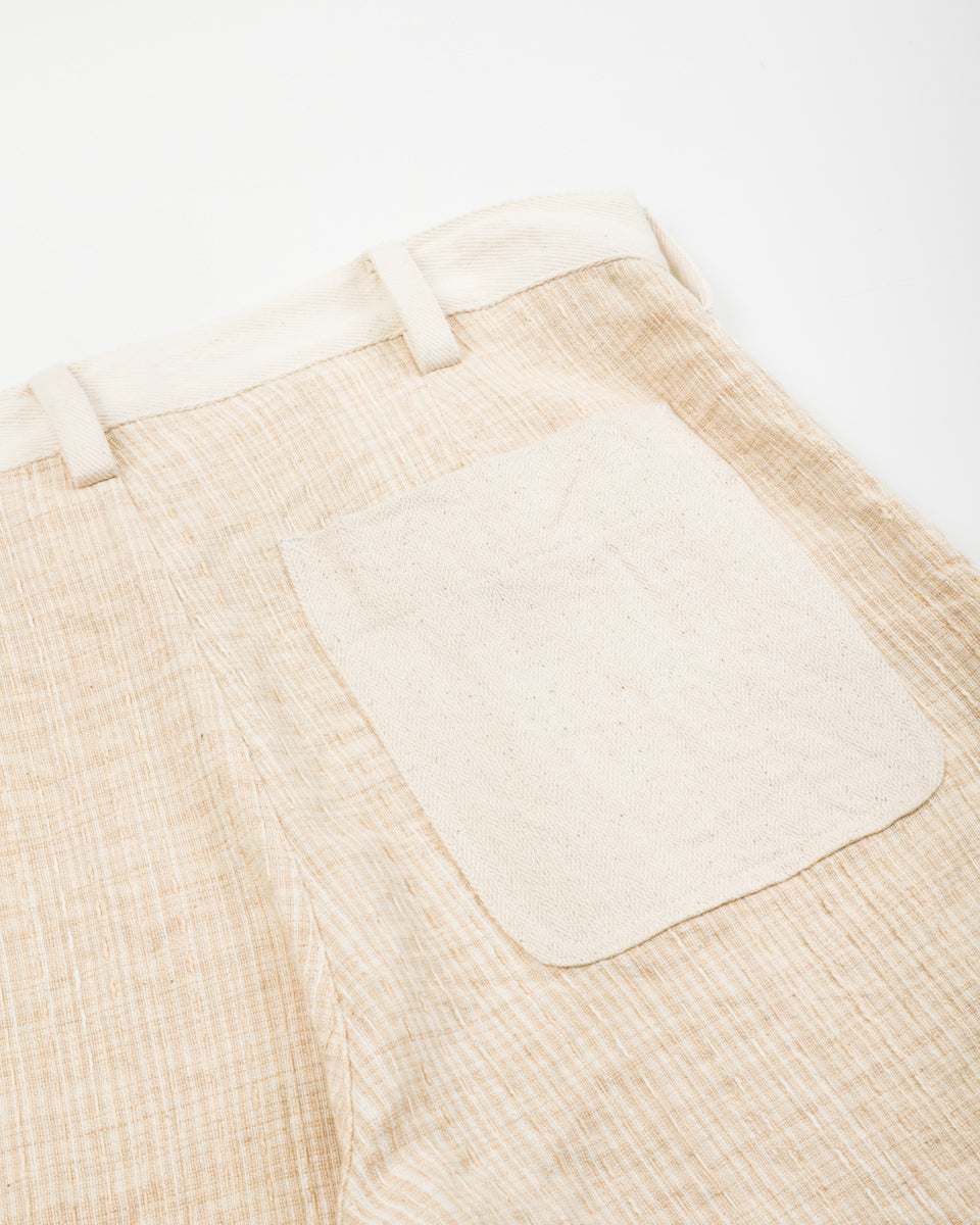 Indi + Ash Isaac Pant - Patchwork Natural/Oat Spacedye - Standard & Strange