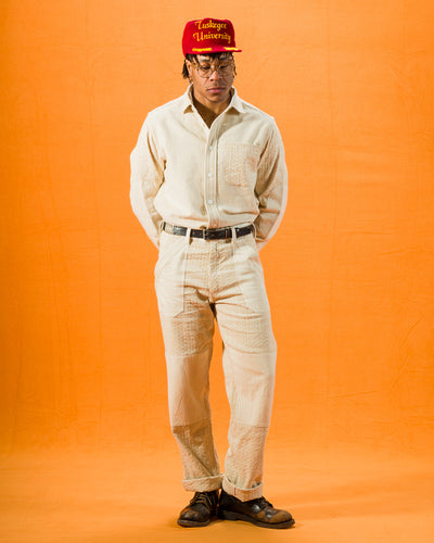 Indi + Ash Isaac Pant - Patchwork Natural/Oat Spacedye - Standard & Strange