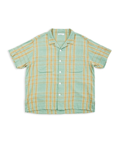 Indi + Ash Lake Camp Shirt - Handwoven Kala Cotton Sea Foam Plaid - Standard & Strange
