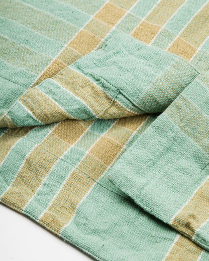 Indi + Ash Lake Camp Shirt - Handwoven Kala Cotton Sea Foam Plaid - Standard & Strange