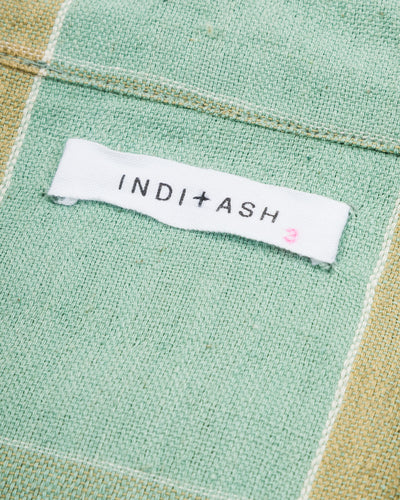 Indi + Ash Lake Camp Shirt - Handwoven Kala Cotton Sea Foam Plaid - Standard & Strange