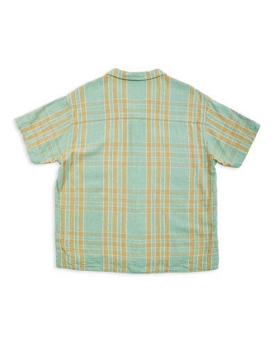 Indi + Ash Lake Camp Shirt - Handwoven Kala Cotton Sea Foam Plaid - Standard & Strange