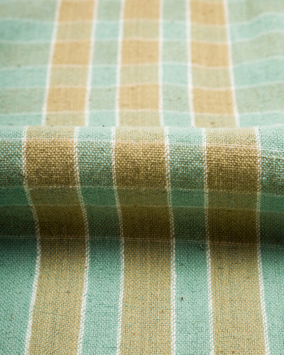 Indi + Ash Lake Camp Shirt - Handwoven Kala Cotton Sea Foam Plaid - Standard & Strange