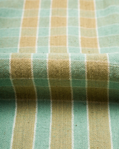 Indi + Ash Lake Camp Shirt - Handwoven Kala Cotton Sea Foam Plaid - Standard & Strange