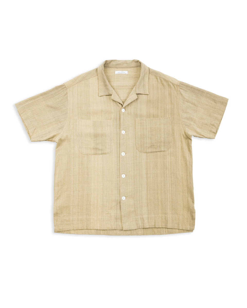 Indi + Ash Lake Camp Shirt - Handwoven Kala Cotton Soft Olive - Standard & Strange