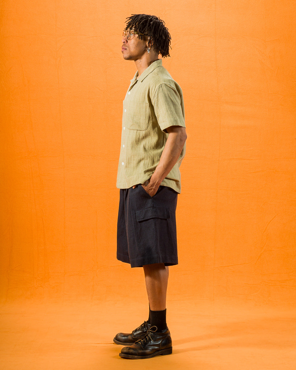 Indi + Ash Lake Camp Shirt - Handwoven Kala Cotton Soft Olive - Standard & Strange