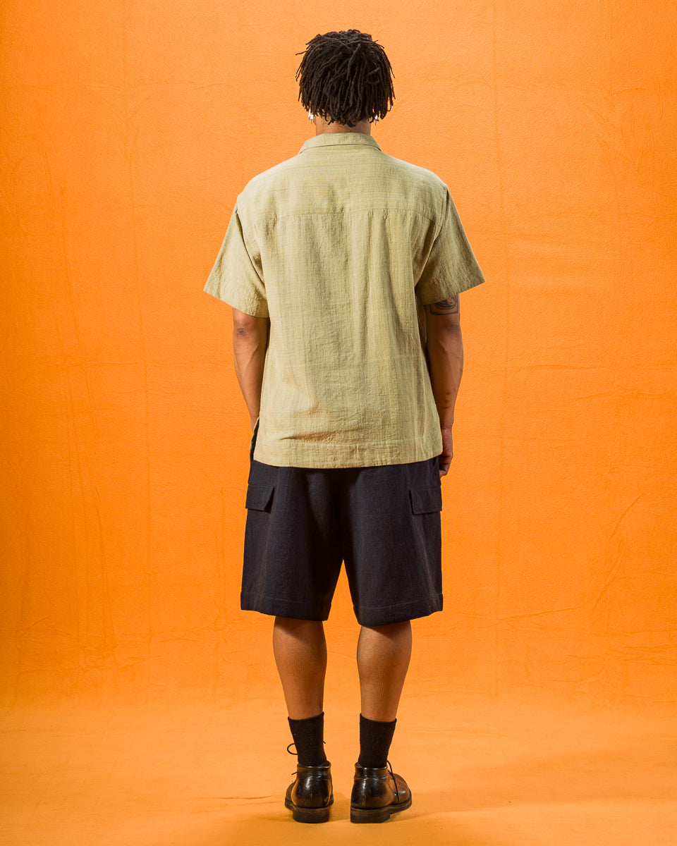 Indi + Ash Lake Camp Shirt - Handwoven Kala Cotton Soft Olive - Standard & Strange