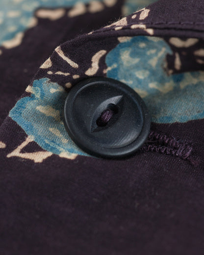 Indi + Ash Lake Camp Shirt - Silk/Cotton Iron Black Roving Koi Print - Standard & Strange