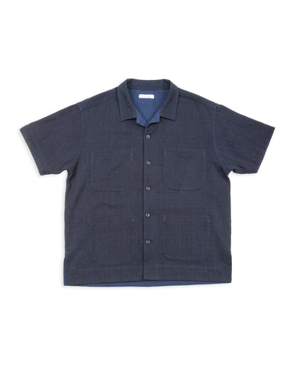 Indi + Ash Lake Camp Shirt Jac - Reversible Handwoven HBT Iron/Indigo - Standard & Strange