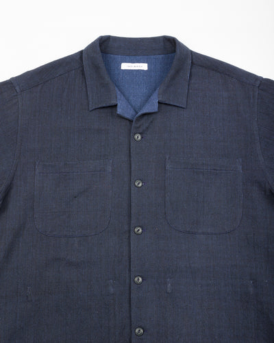 Indi + Ash Lake Camp Shirt Jac - Reversible Handwoven HBT Iron/Indigo - Standard & Strange