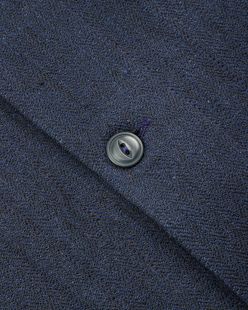 Indi + Ash Lake Camp Shirt Jac - Reversible Handwoven HBT Iron/Indigo - Standard & Strange