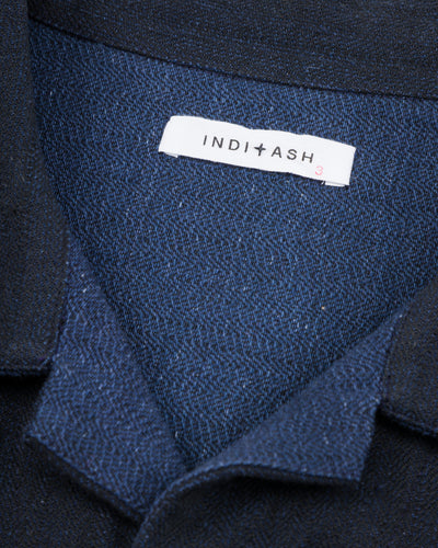 Indi + Ash Lake Camp Shirt Jac - Reversible Handwoven HBT Iron/Indigo - Standard & Strange