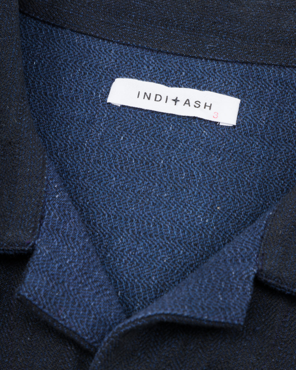Indi + Ash Lake Camp Shirt Jac - Reversible Handwoven HBT Iron/Indigo - Standard & Strange