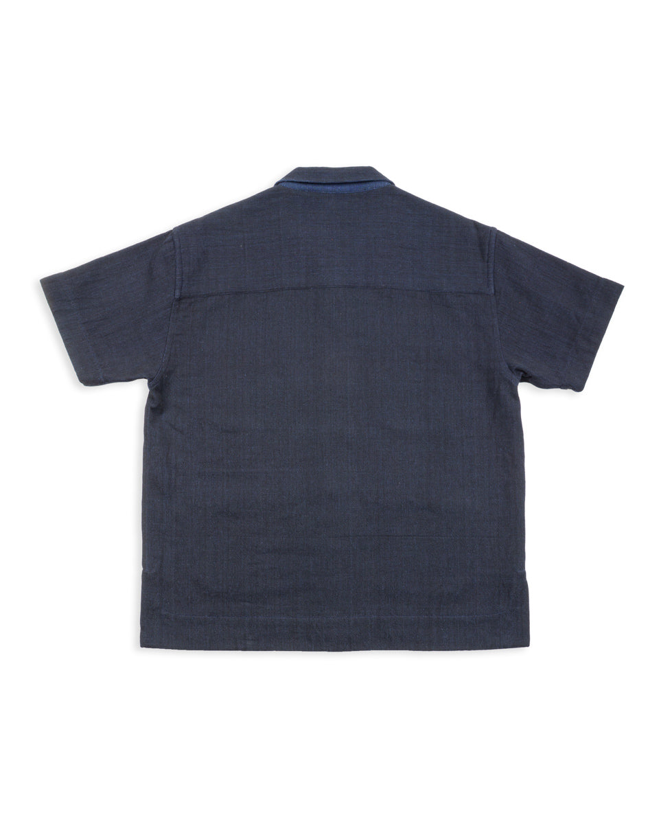 Indi + Ash Lake Camp Shirt Jac - Reversible Handwoven HBT Iron/Indigo - Standard & Strange