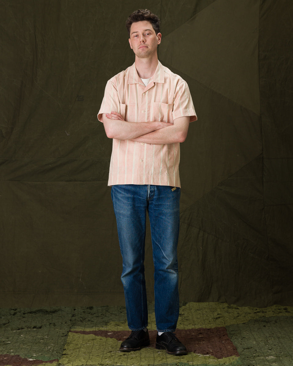 Indi + Ash Lake Camp Shirt Jac - Reversible Sappanwood Pink Bold Stripe - Standard & Strange