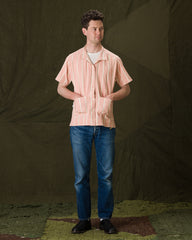 Indi + Ash Lake Camp Shirt Jac - Reversible Sappanwood Pink Bold Stripe - Standard & Strange