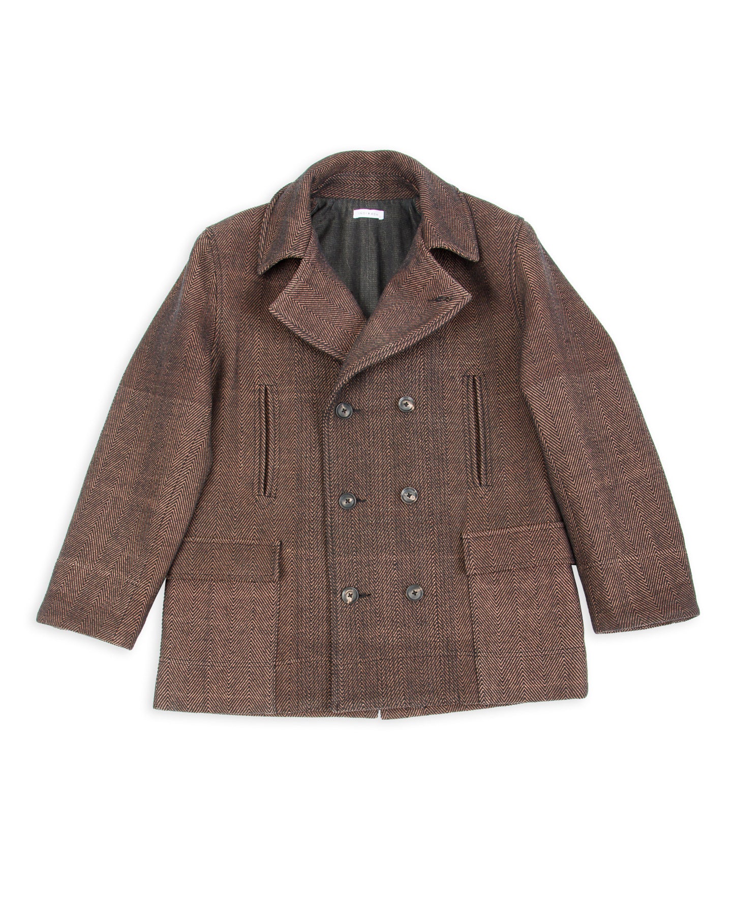 Indi + Ash Loft Peacoat - Handwoven Iron/Cutch Brick HB - Standard & Strange