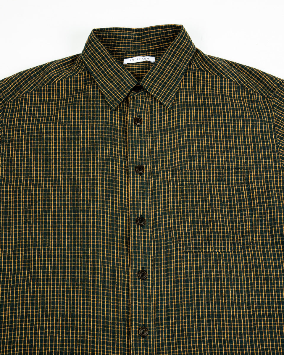 Indi + Ash Marc Shirt - Forest/Osage Orange Kala Cotton Gingham - Standard & Strange