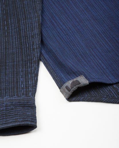 Indi + Ash Matty Overshirt - Patchwork Iron/Indigo Spacedye - Standard & Strange