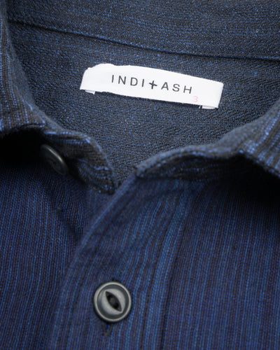 Indi + Ash Matty Overshirt - Patchwork Iron/Indigo Spacedye - Standard & Strange