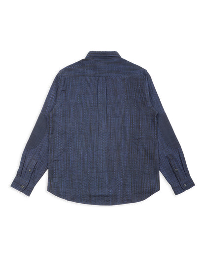 Indi + Ash Matty Overshirt - Patchwork Iron/Indigo Spacedye - Standard & Strange