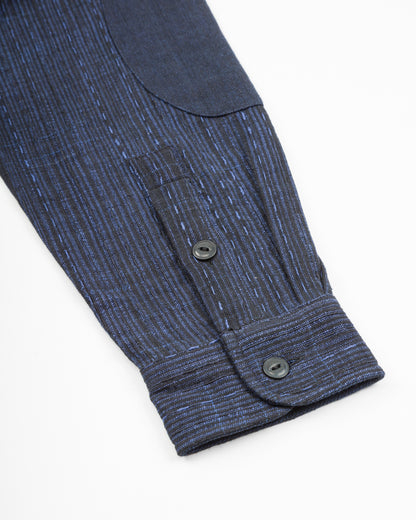 Indi + Ash Matty Overshirt - Patchwork Iron/Indigo Spacedye - Standard & Strange