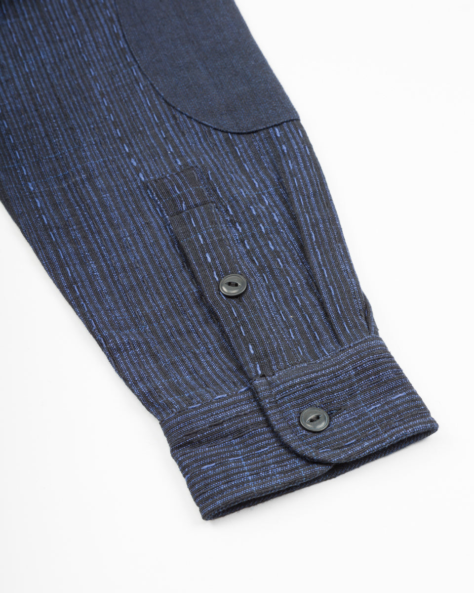 Indi + Ash Matty Overshirt - Patchwork Iron/Indigo Spacedye - Standard & Strange