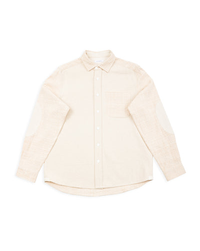 Indi + Ash Matty Overshirt - Patchwork Natural/Oat Spacedye - Standard & Strange