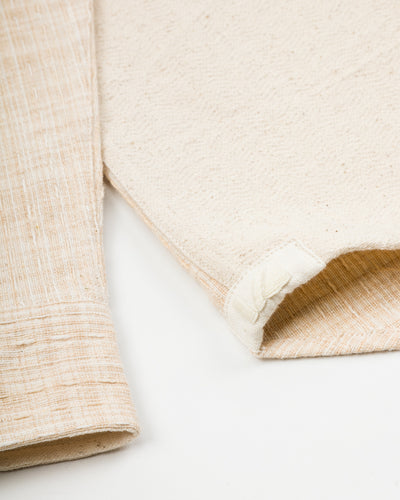 Indi + Ash Matty Overshirt - Patchwork Natural/Oat Spacedye - Standard & Strange