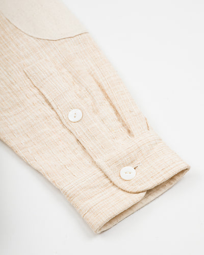Indi + Ash Matty Overshirt - Patchwork Natural/Oat Spacedye - Standard & Strange