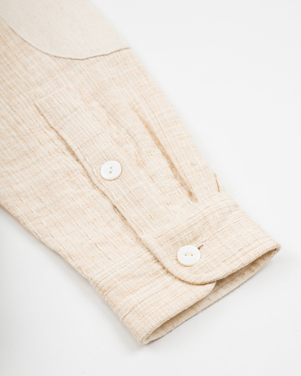 Indi + Ash Matty Overshirt - Patchwork Natural/Oat Spacedye - Standard & Strange