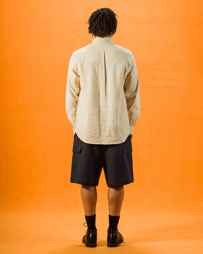 Indi + Ash Matty Overshirt - Patchwork Natural/Oat Spacedye - Standard & Strange