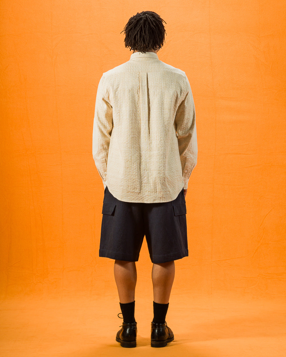 Indi + Ash Matty Overshirt - Patchwork Natural/Oat Spacedye - Standard & Strange