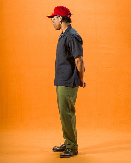Indi + Ash Obelisk Pant - Forest Green Powerloom Canvas - Standard & Strange