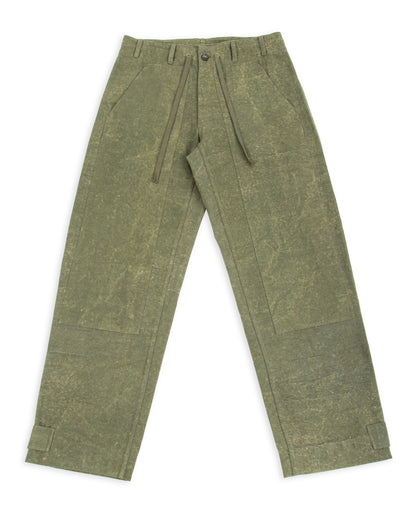 Indi + Ash Raka Pant - Forest Green Crackle Enzyme Canvas - Standard & Strange
