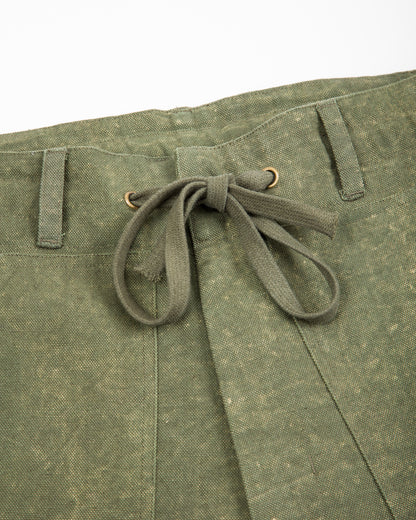 Indi + Ash Raka Pant - Forest Green Crackle Enzyme Canvas - Standard & Strange