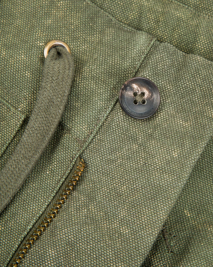 Indi + Ash Raka Pant - Forest Green Crackle Enzyme Canvas - Standard & Strange