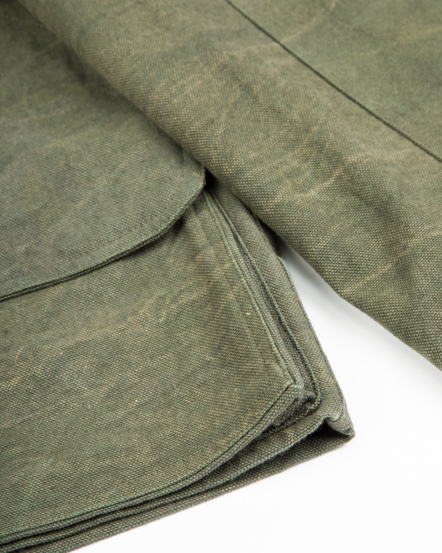 Cropped Utility Jacket - Forest Green Crackle Enzyme Canvas