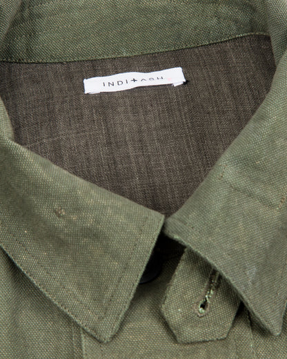Indi + Ash Cropped Utility Jacket - Forest Green Crackle Enzyme Canvas - Standard & Strange