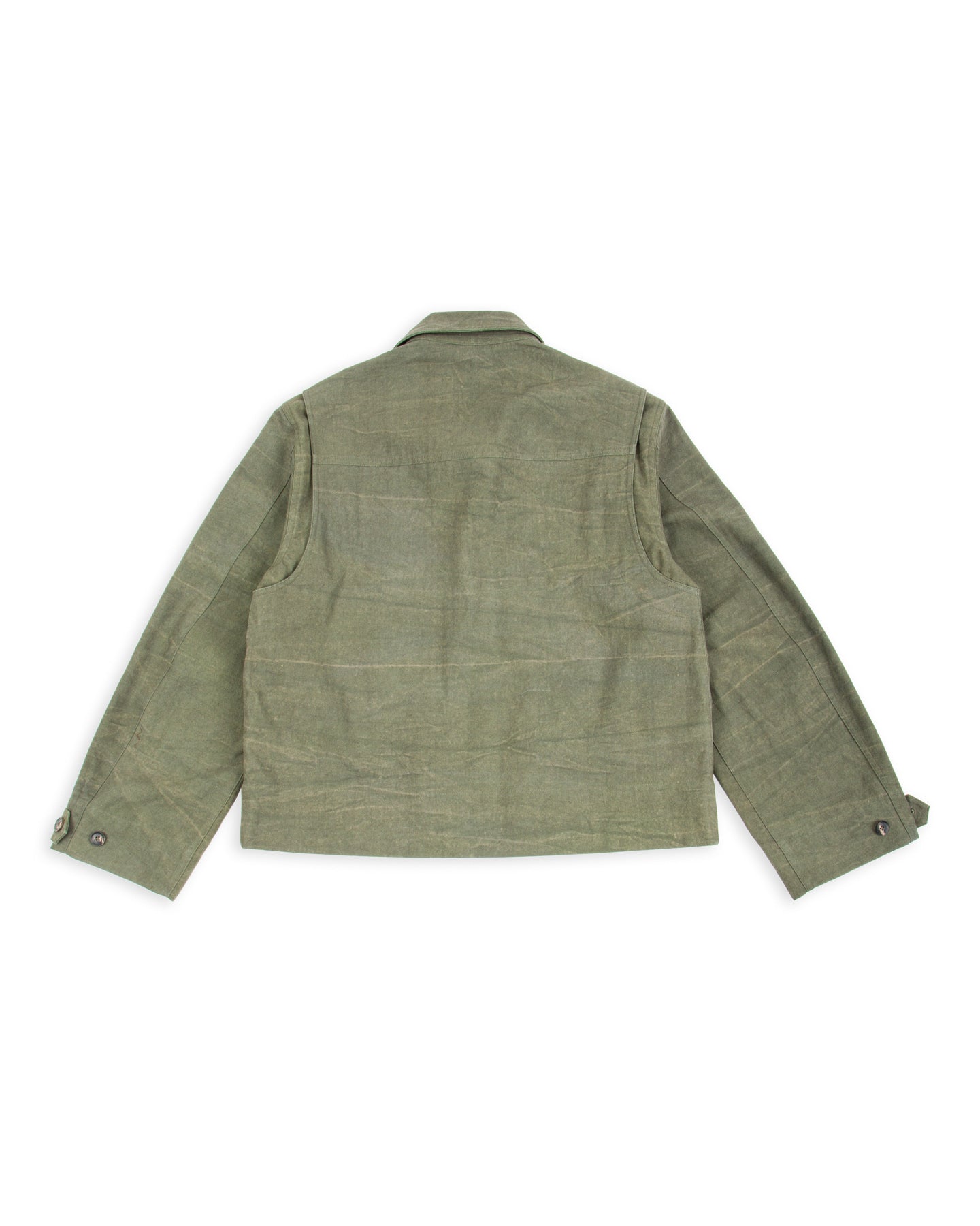 Indi + Ash Cropped Utility Jacket - Forest Green Crackle Enzyme Canvas - Standard & Strange