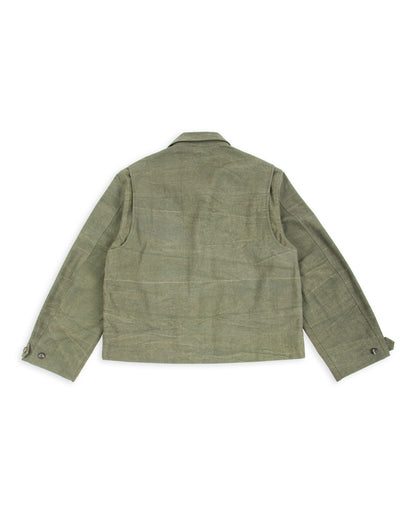 Indi + Ash Cropped Utility Jacket - Forest Green Crackle Enzyme Canvas - Standard & Strange