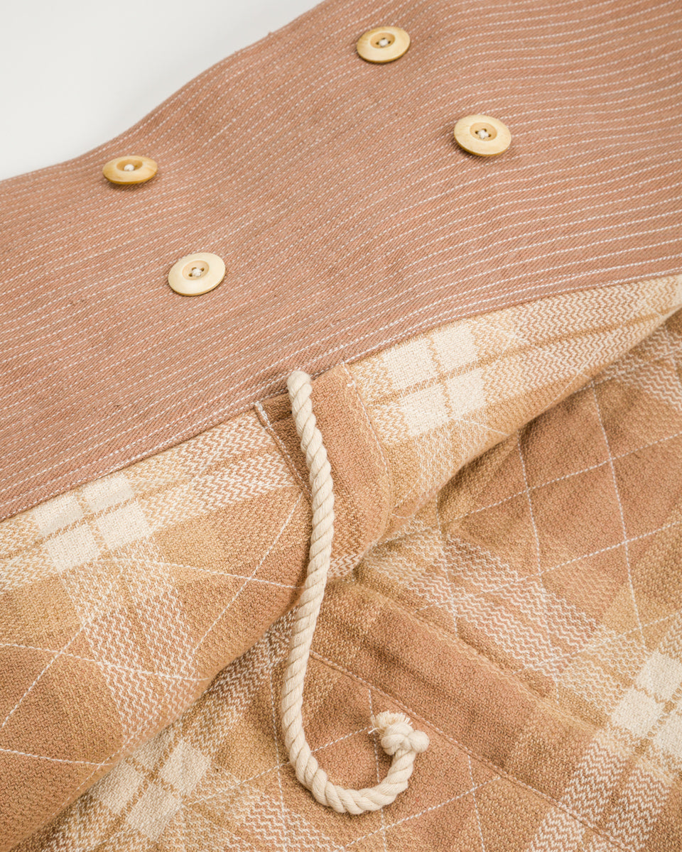 Indi + Ash Reversible Shawl Overcoat - Handwoven Desert Acacia