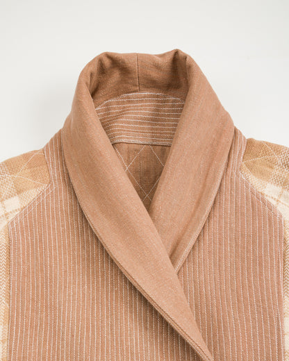 Indi + Ash Reversible Shawl Overcoat - Handwoven Desert Acacia Denim/Plaid - Standard & Strange