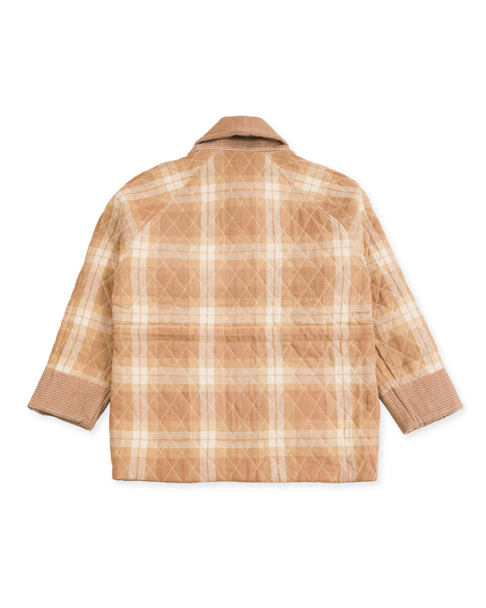 Indi + Ash Reversible Shawl Overcoat - Handwoven Desert Acacia Denim/Plaid - Standard & Strange