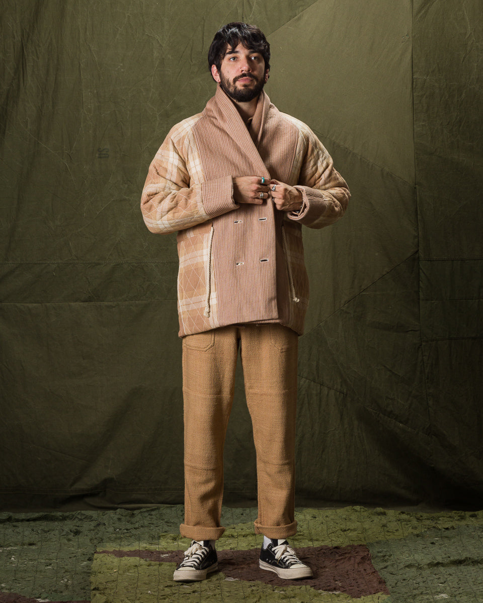 Indi + Ash Reversible Shawl Overcoat - Handwoven Desert Acacia