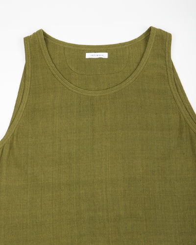 Indi + Ash Ripley Tank - Handwoven Forest Green Kala Cotton - Standard & Strange