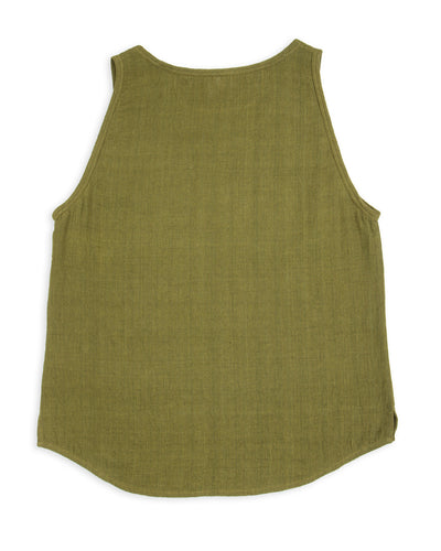 Indi + Ash Ripley Tank - Handwoven Forest Green Kala Cotton - Standard & Strange
