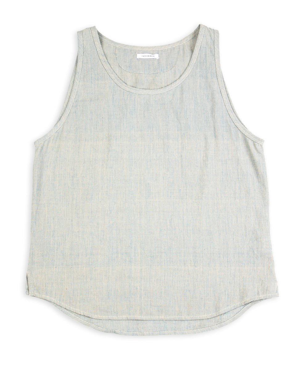 Indi + Ash Ripley Tank - Indigo/Natural Kala Cotton - Standard & Strange