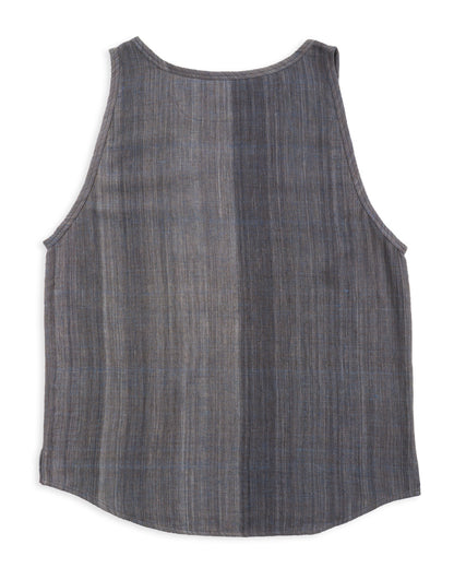 Indi + Ash Ripley Tank - Iron/Indigo Handwoven Kala Cotton Chambray - Standard & Strange