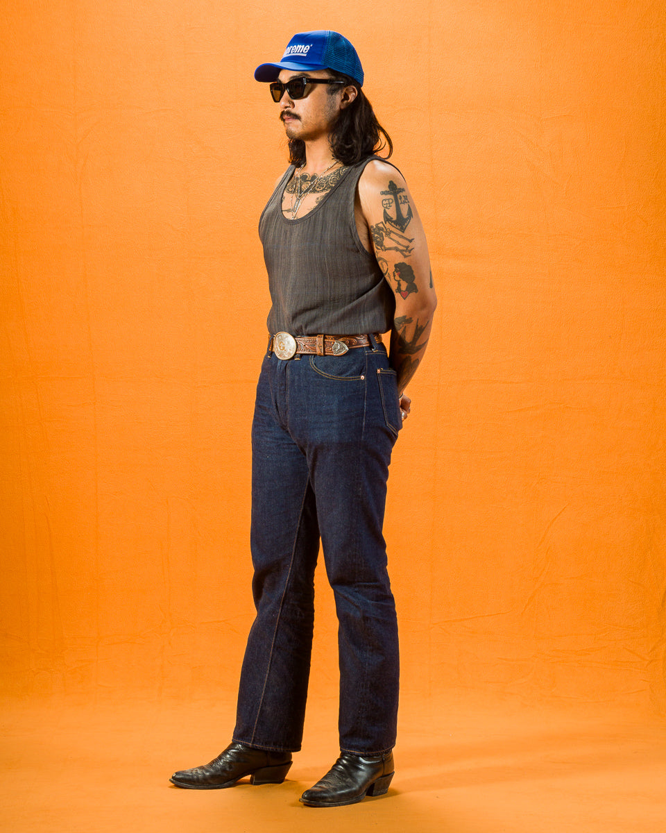 Indi + Ash Ripley Tank - Iron/Indigo Handwoven Kala Cotton Chambray - Standard & Strange